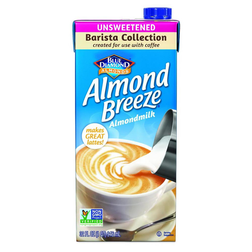 Almond Breeze Barista Collection Unsweetened almondmilk (32 oz) (Product Sample Request - 1 carton) - Next Wave Imports